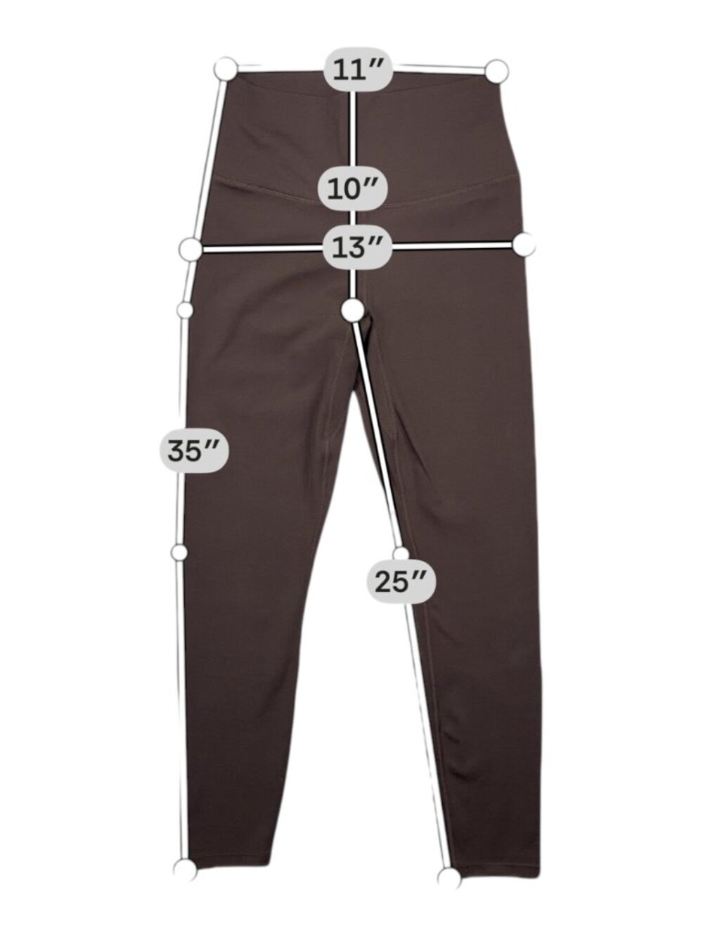 Varley FreeSoft High Rise Legging 25 Womens Size Medium Coffee Bean VAR01817 - Picture 3 of 15